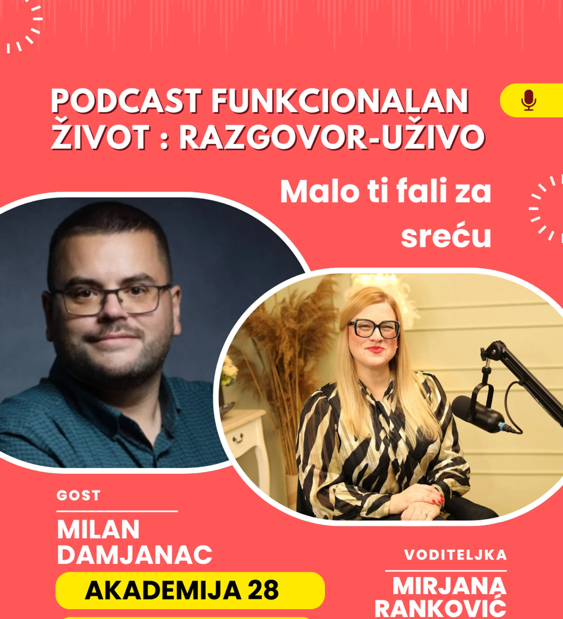 PODCAST FUNKCIONALAN ŽIVOT: Razgovor uživo sa Milanom Damjancem
