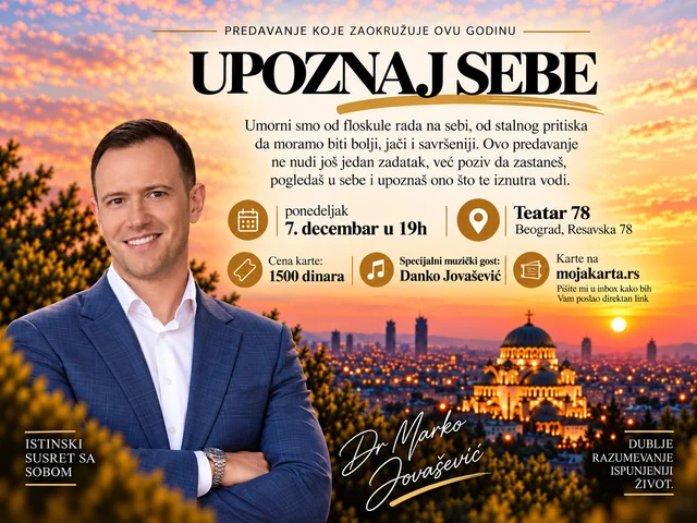 UPOZNAJ SEBE Predavanje dr Marka Jovaševića - Teatar 78, Beograd 