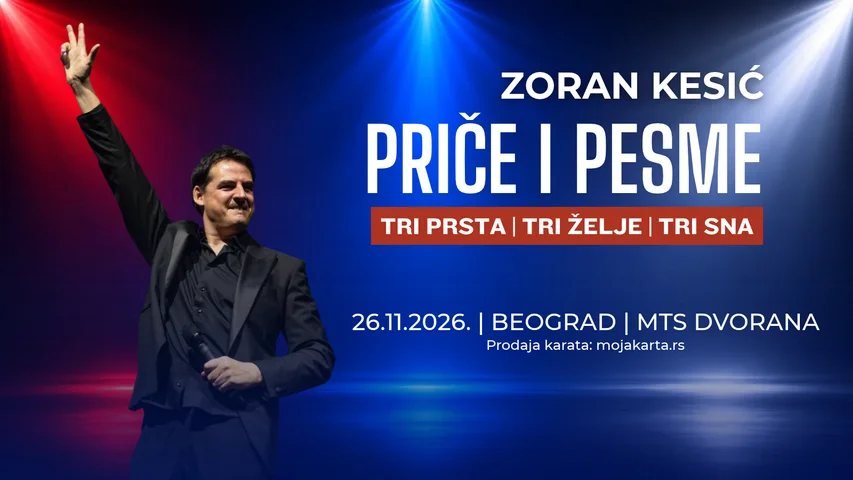 Zoran Kesić - Priče i pesme - Tri prsta, tri želje, tri sna - MTS Dvorana - 26.11.2026